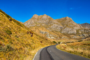 Naklejka premium Landscape of the French alps, Bonneval sur Arc in the Provence Alpes, France