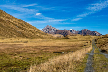 Alpine landscape of the French alps near Montvalezan in Savoie , France