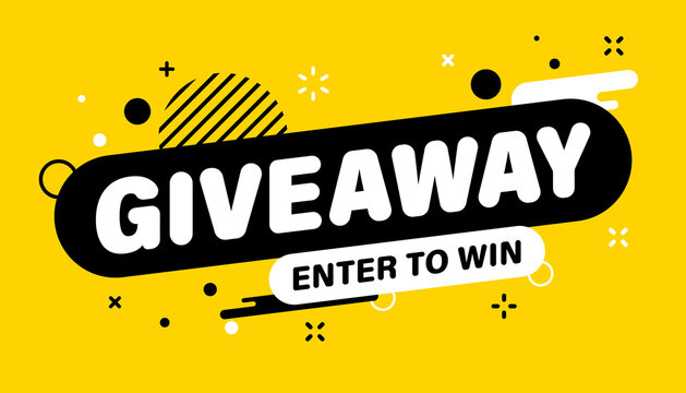 Giveaway raffle day poster design give away Vector Image