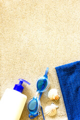 Summer accessories Background.
