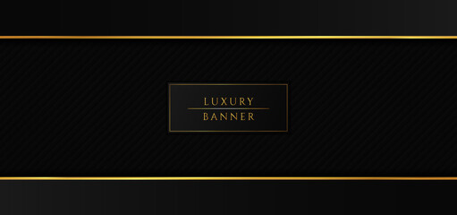 Luxury black pattern design pattern overlap layer frame gold border style
