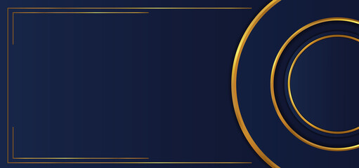 Luxury background circle overlap shape design gold frame space for content