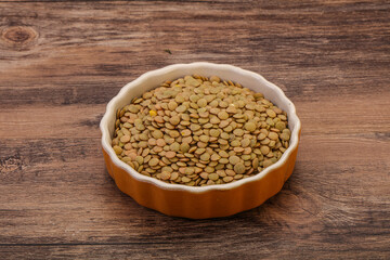 Vegan cuisine - Dry lentil heap