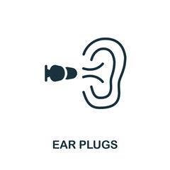 Ear Plugs icon. Simple element from well sleep collection. Creative Ear Plugs icon for web design, templates, infographics and more