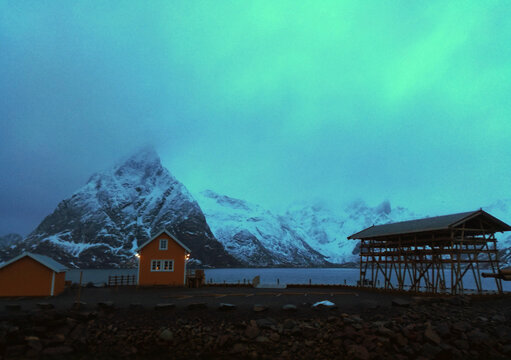 Northern lights in Lofoten Islands.