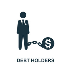 Debt Holders icon. Simple element from business management collection. Creative Debt Holders icon for web design, templates, infographics and more