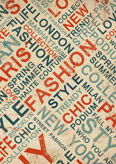 STYLE and FASHION word cloud concept.