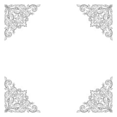 Classical baroque vector of vintage element for design. Decorative design element filigree calligraphy vector. You can use for wedding decoration of greeting card and laser cutting.