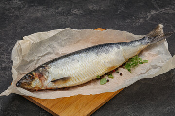 Salted Herring fish with pepper