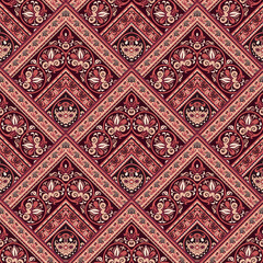 Vector nature patch pattern. Mosaic background