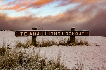 Te Anau Lions Lookout sign