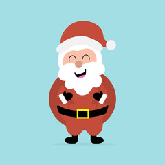 cute Santa mascot or character icon. Vector concept illustration for design.