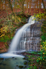 Fototapeta na wymiar Waterfall, Kemback, Fife, Scotland