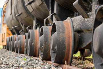 Räder der Erzbahn Reiche Zeche Freiberg