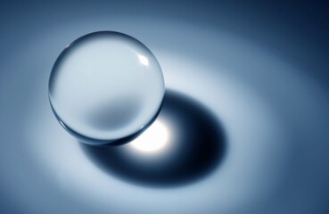 Glass sphere (ball) illuminated by a point light source.