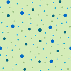 Blue confetti circle, blot. Abstract texture, seamless pattern