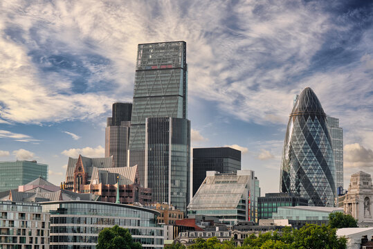 London skyline. Business modern district