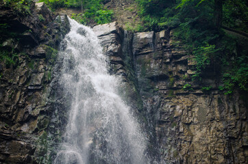 waterfall in the mountains
