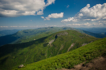 Naklejka premium mountain landscape with blue sky