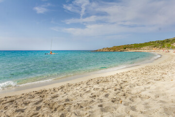 Fototapeta na wymiar Bodri beach in Corsica, France