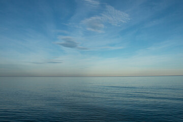 calm sea water in the late afternoon