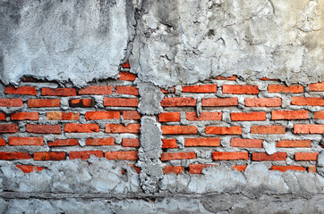 old brick wall with cracks