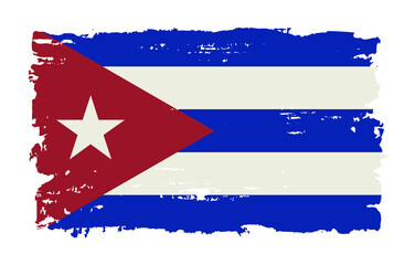 Grunge flag of Cuba