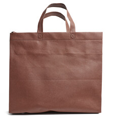 Naklejka premium reusable brown viscose bag on a white background