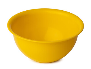 New plastic bright basin isolated on white