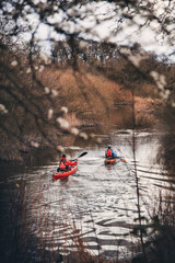 Kayak in the river in Aarhus 