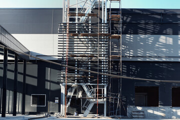 supermarket construction scaffolding construction building