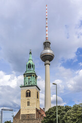 St. Mary's Church (Marienkirche) in Berlin, Germany. Church built in XIII century, located in...