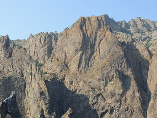 mountains or rocks along the black sea coast