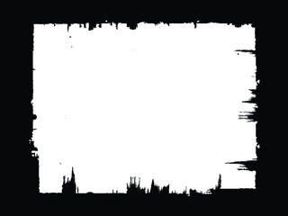 Vector Frames. rectangles for image. distress texture . Grunge Black borders isolated on the background . Dirt effect . geometric shapes for your design