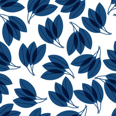 seamless floral pattern with hand drawn leaves. creative floral designs for fabric, wrapping, wallpaper, textile, apparel.