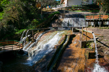 silver shower waterfall in Campos do Jordão