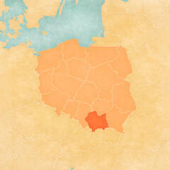 Map of Poland - Lesser Poland