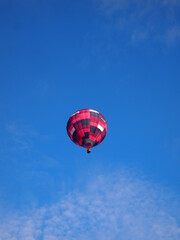 Hot air balloon against blue sky