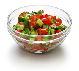israeli salad, chopped salad, salat katzutz
