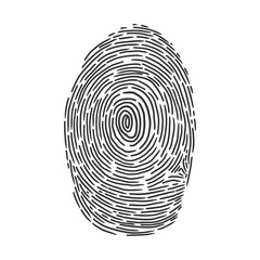 fingerprint sketch engraving vector illustration. T-shirt apparel print design. Scratch board imitation. Black and white hand drawn image.
