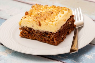 Homemade delicious carrot cake