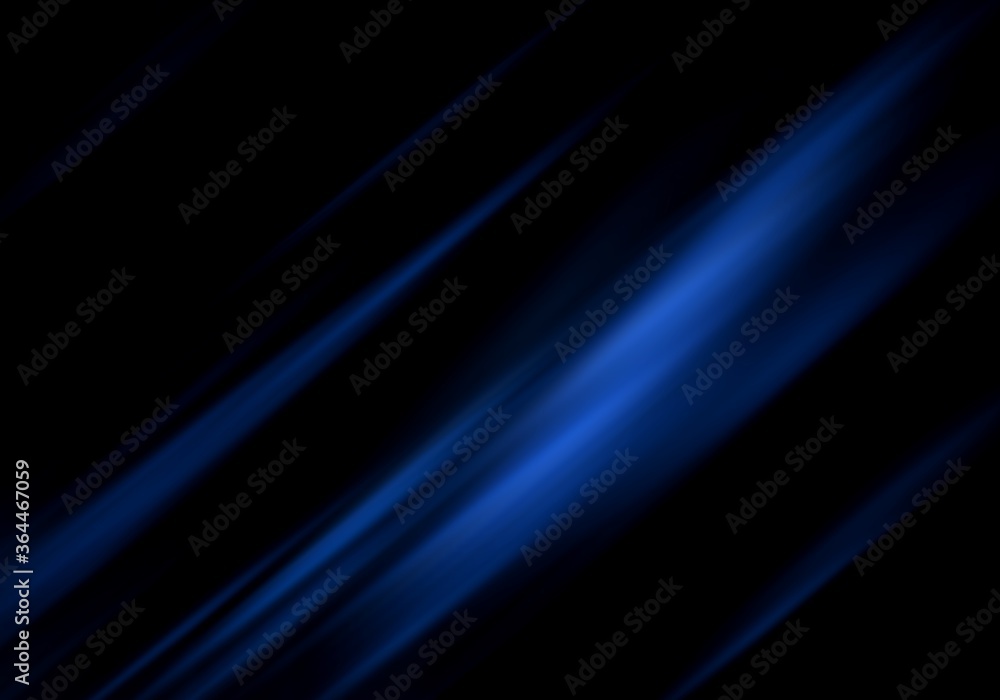 Poster dark blue abstract background rays of colorful light gradient motion blurred. use for empty studio r