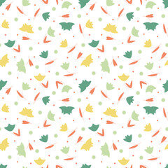 Flowers seamless pattern. Floral seamless background.
