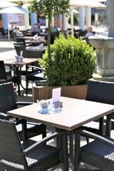 table in cafe
