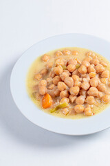 Nohutlu Sulu Yemeği, Turkish traditional food. (Turkish cuisine) Homemade Food Chickpeas.