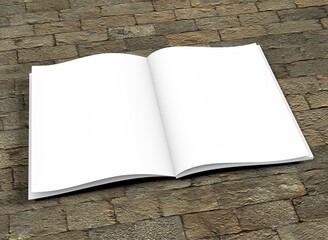 Template of an empty open magazine.