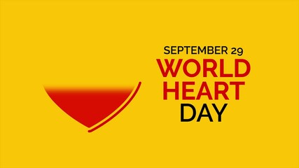 Video animation on the theme of World Heart day observed each year on September 29th worldwide. motion graphics.