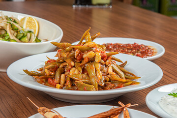 Green beans with some appetizer Turkey food