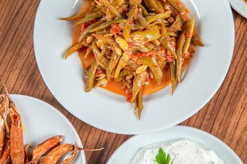 Green beans with some appetizer Turkey food