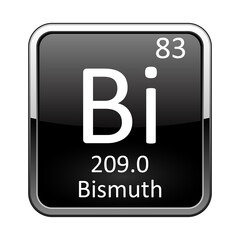 The periodic table element Bismuth. Vector illustration